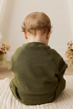 Organic Cotton Hayes Sweatshirt - Sicilian Olive Best Friends