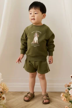 Organic Cotton Hayes Sweatshirt - Sicilian Olive Best Friends