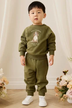 Organic Cotton Hayes Sweatshirt - Sicilian Olive Best Friends