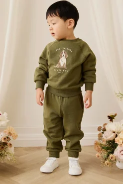 Organic Cotton Hayes Sweatshirt - Sicilian Olive Best Friends