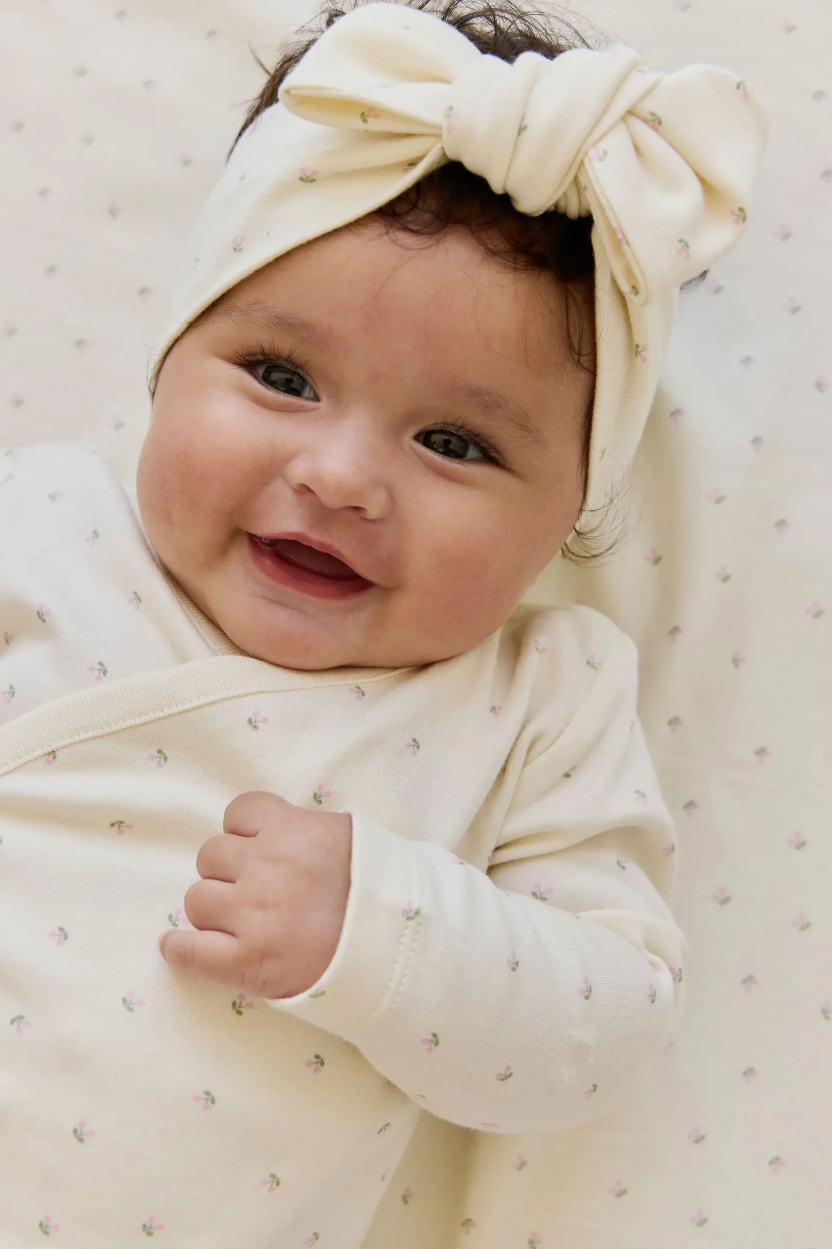 Organic Cotton Headband - Ditsy Cherries