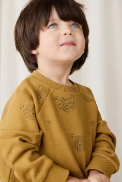 Organic Cotton Henry Sweatshirt - Buckwheat Teddy Face