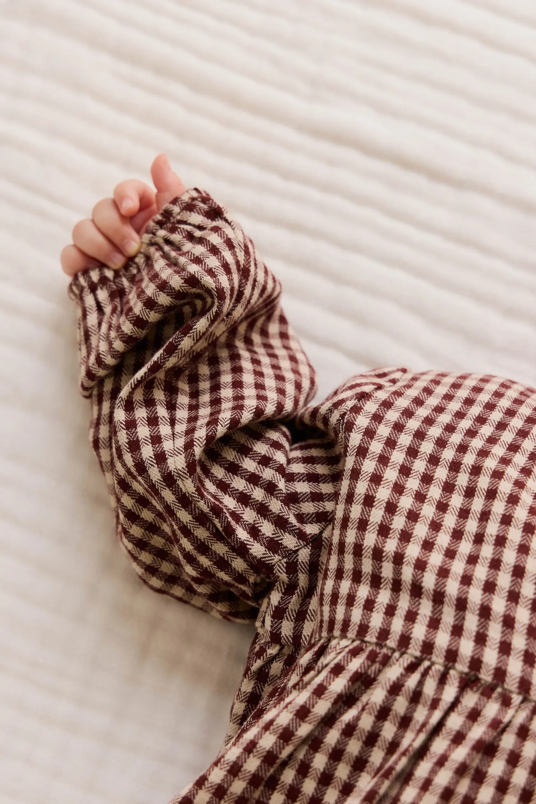 Organic Cotton Imani Blouse - Cinnamon Gingham