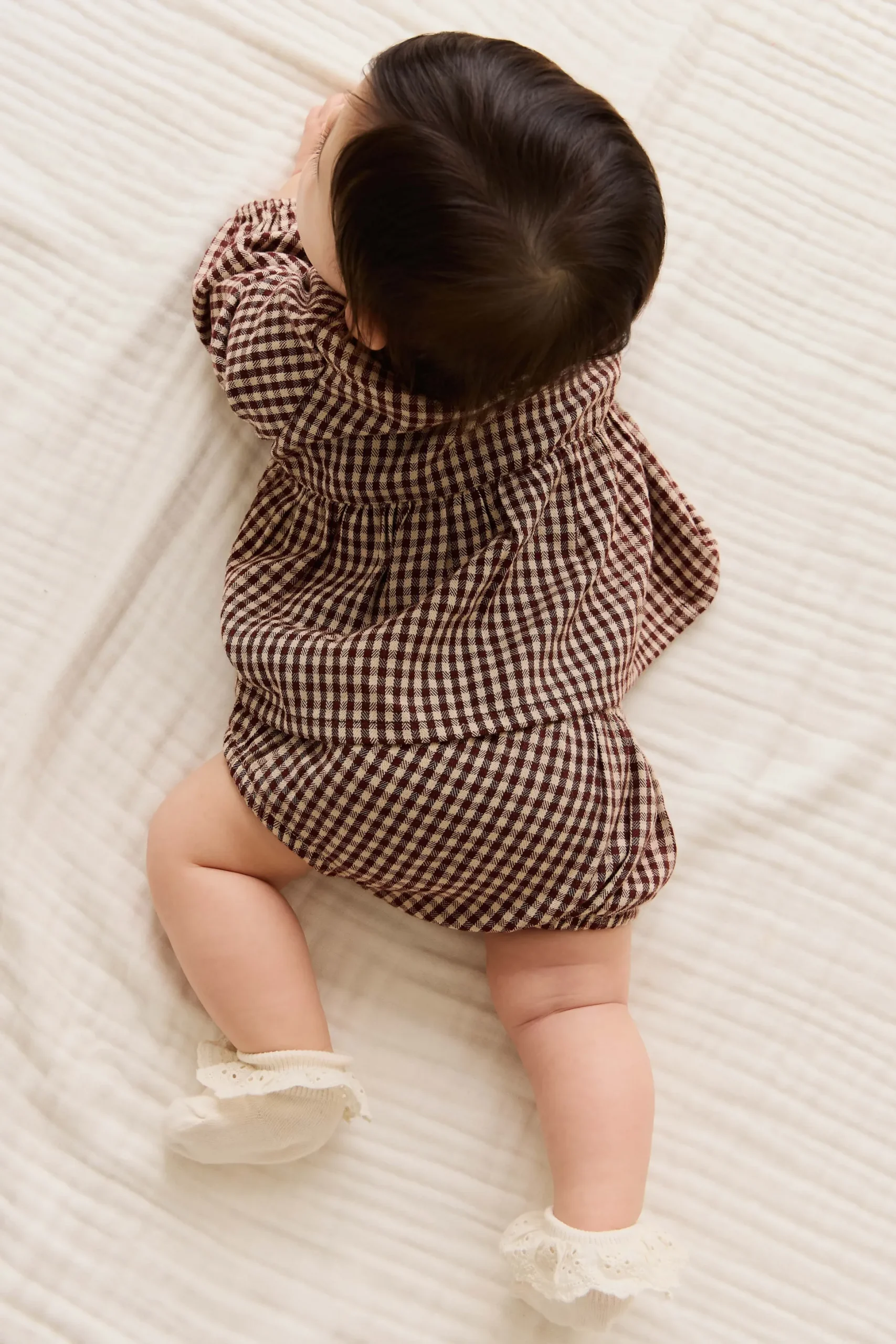 Organic Cotton Imani Blouse - Cinnamon Gingham
