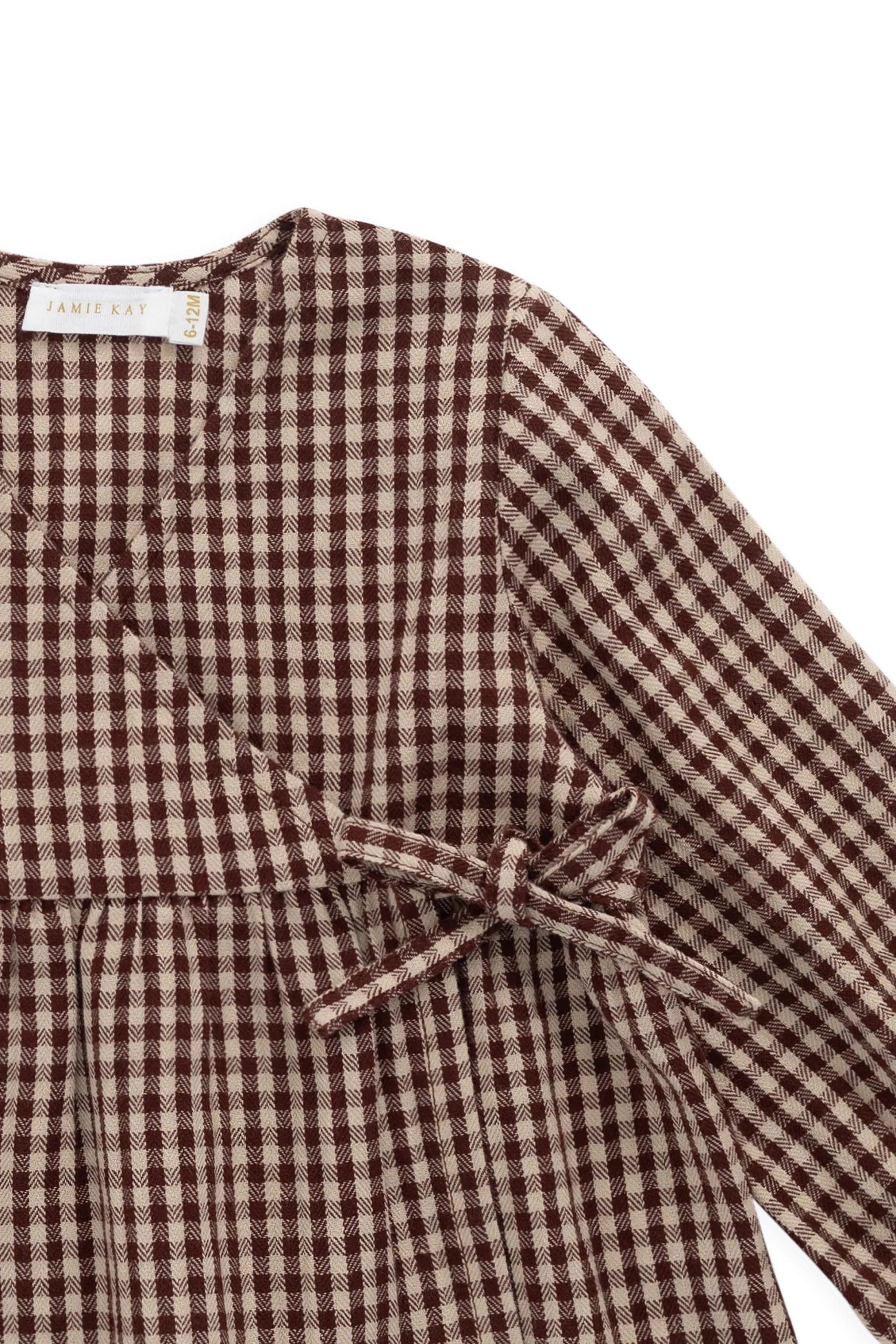 Organic Cotton Imani Blouse - Cinnamon Gingham