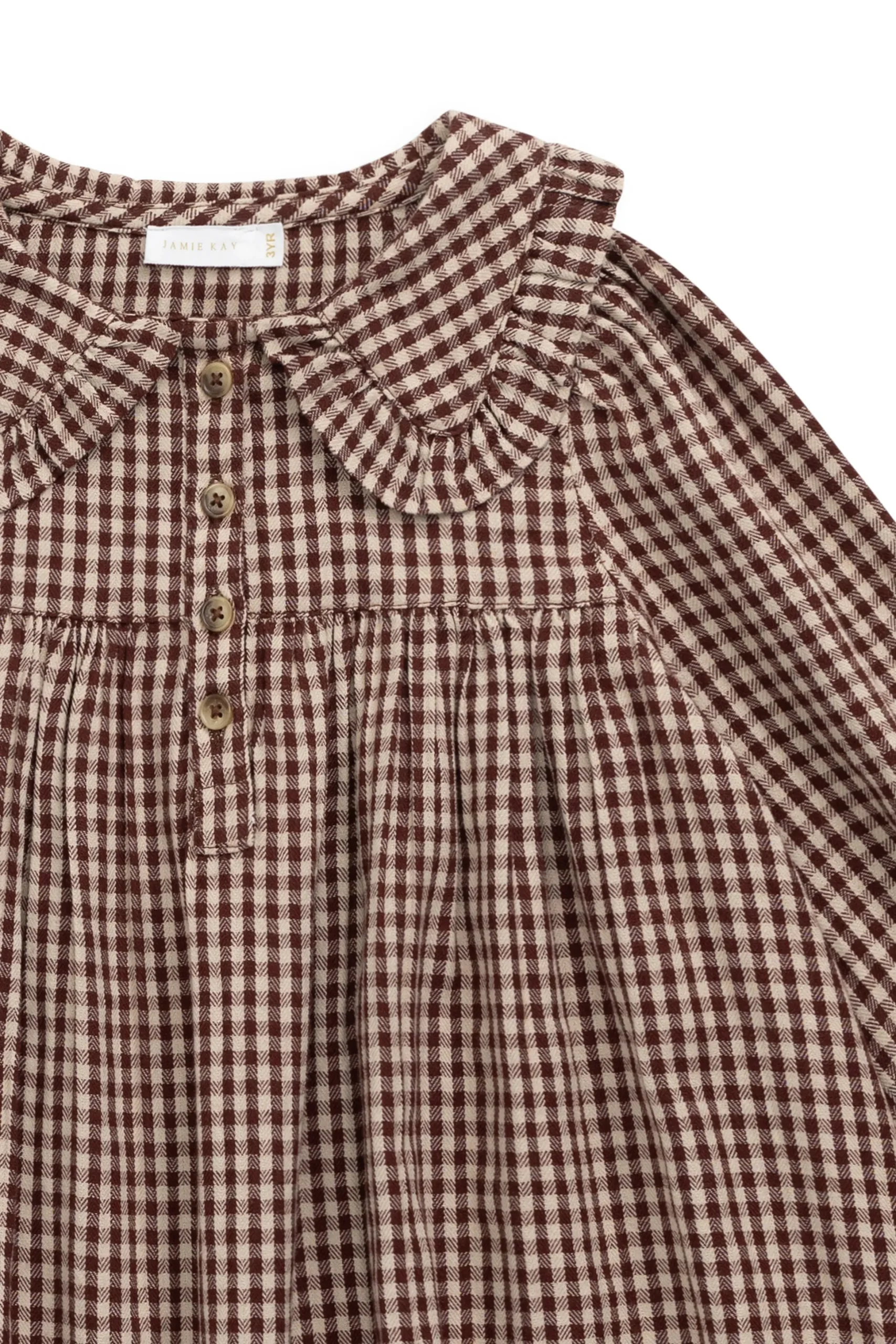 Organic Cotton Ira Dress - Cinnamon Gingham