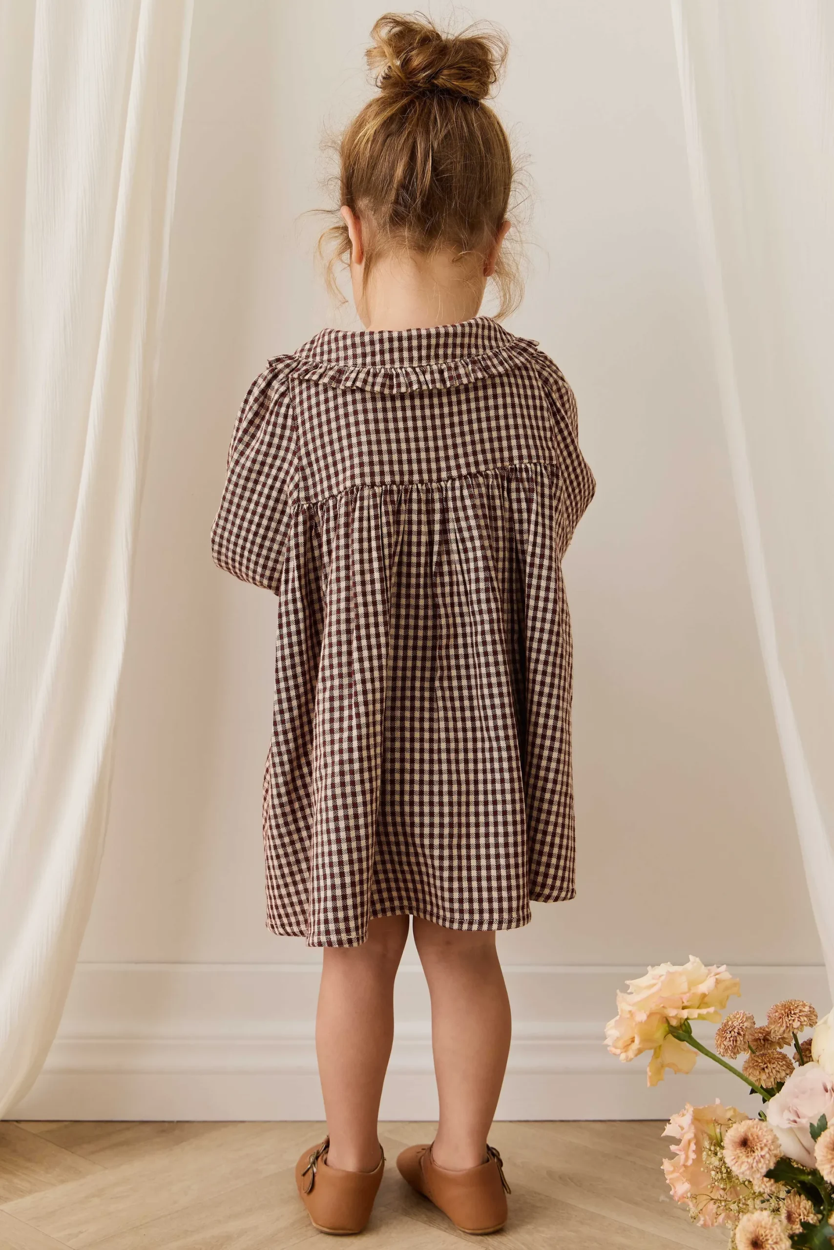 Organic Cotton Ira Dress - Cinnamon Gingham
