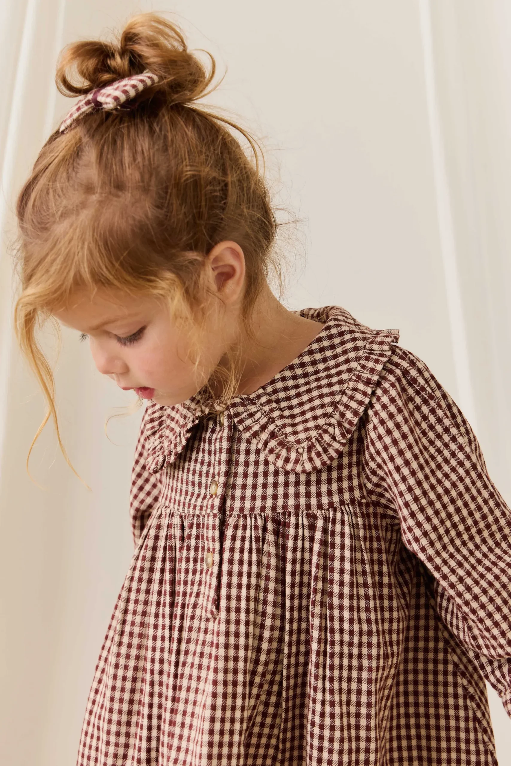 Organic Cotton Ira Dress - Cinnamon Gingham