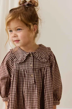 Organic Cotton Ira Dress - Cinnamon Gingham