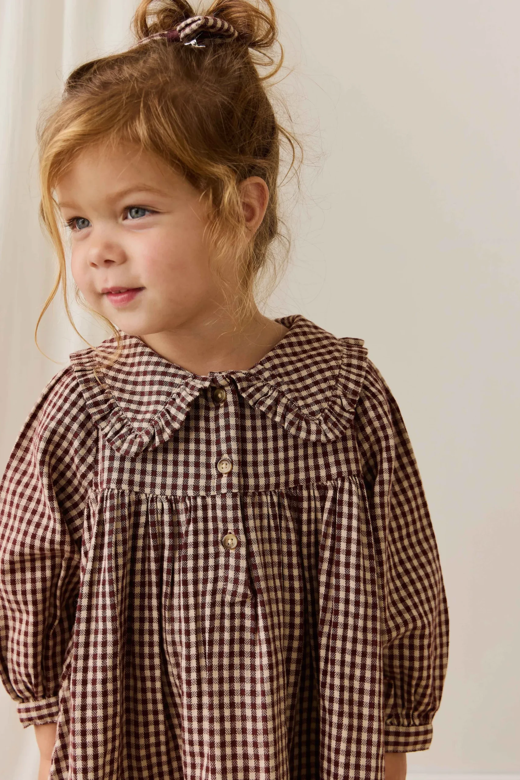 Organic Cotton Ira Dress - Cinnamon Gingham