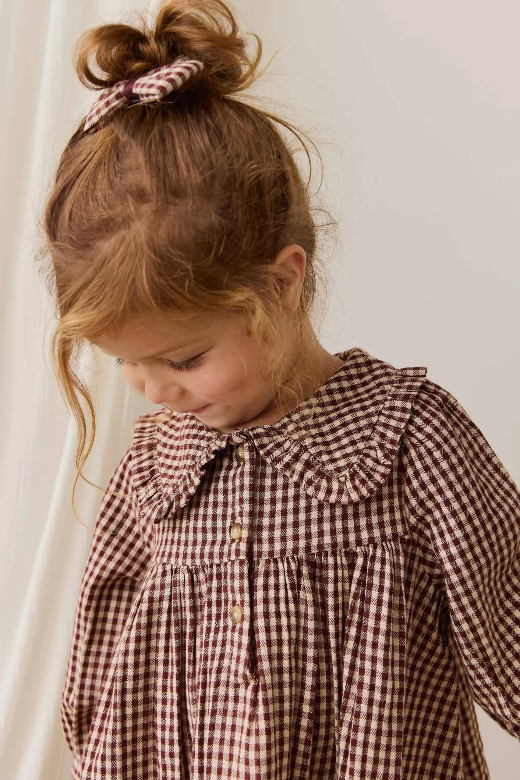 Organic Cotton Ira Dress - Cinnamon Gingham
