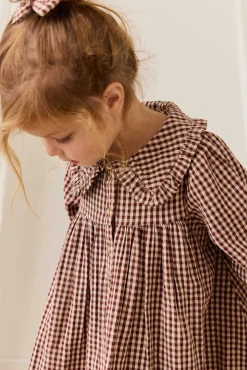 Organic Cotton Ira Dress - Cinnamon Gingham