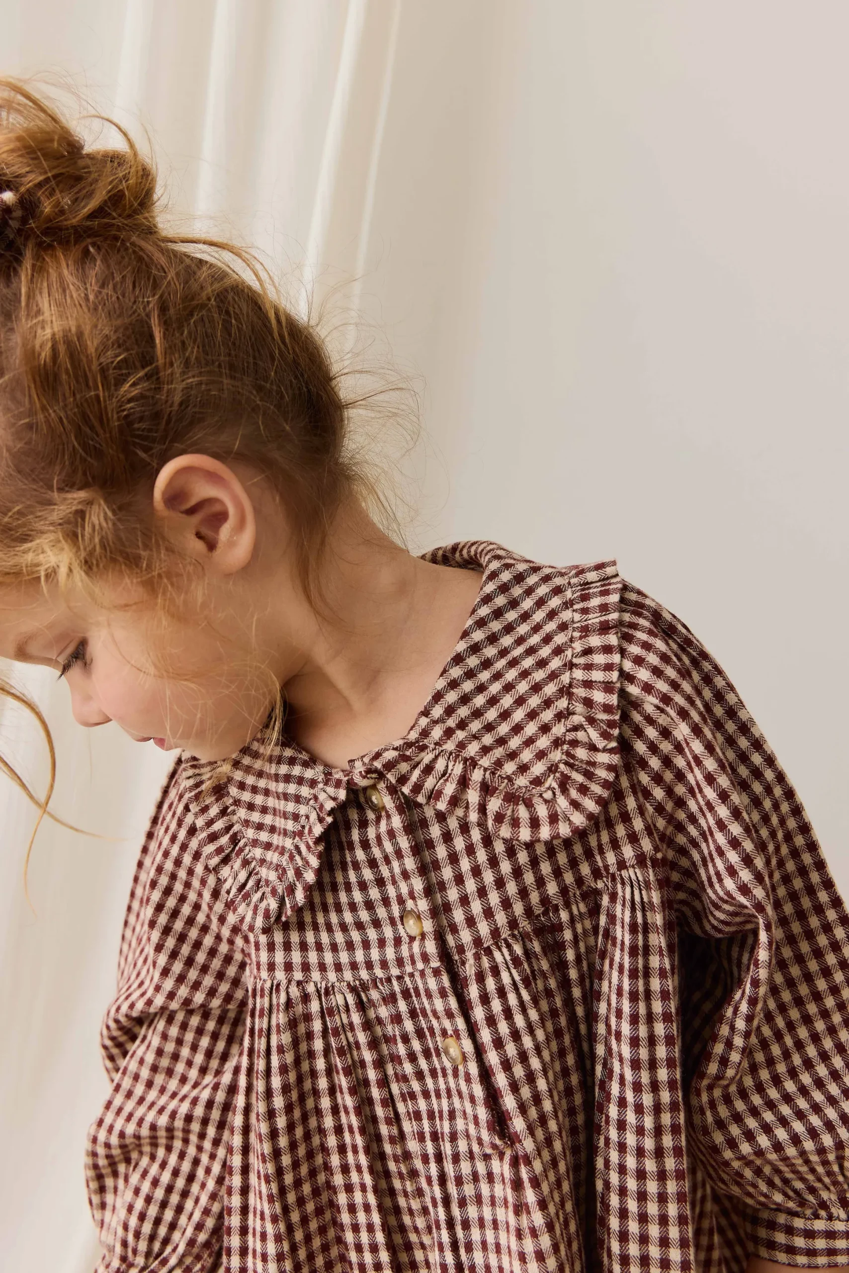 Organic Cotton Ira Dress - Cinnamon Gingham