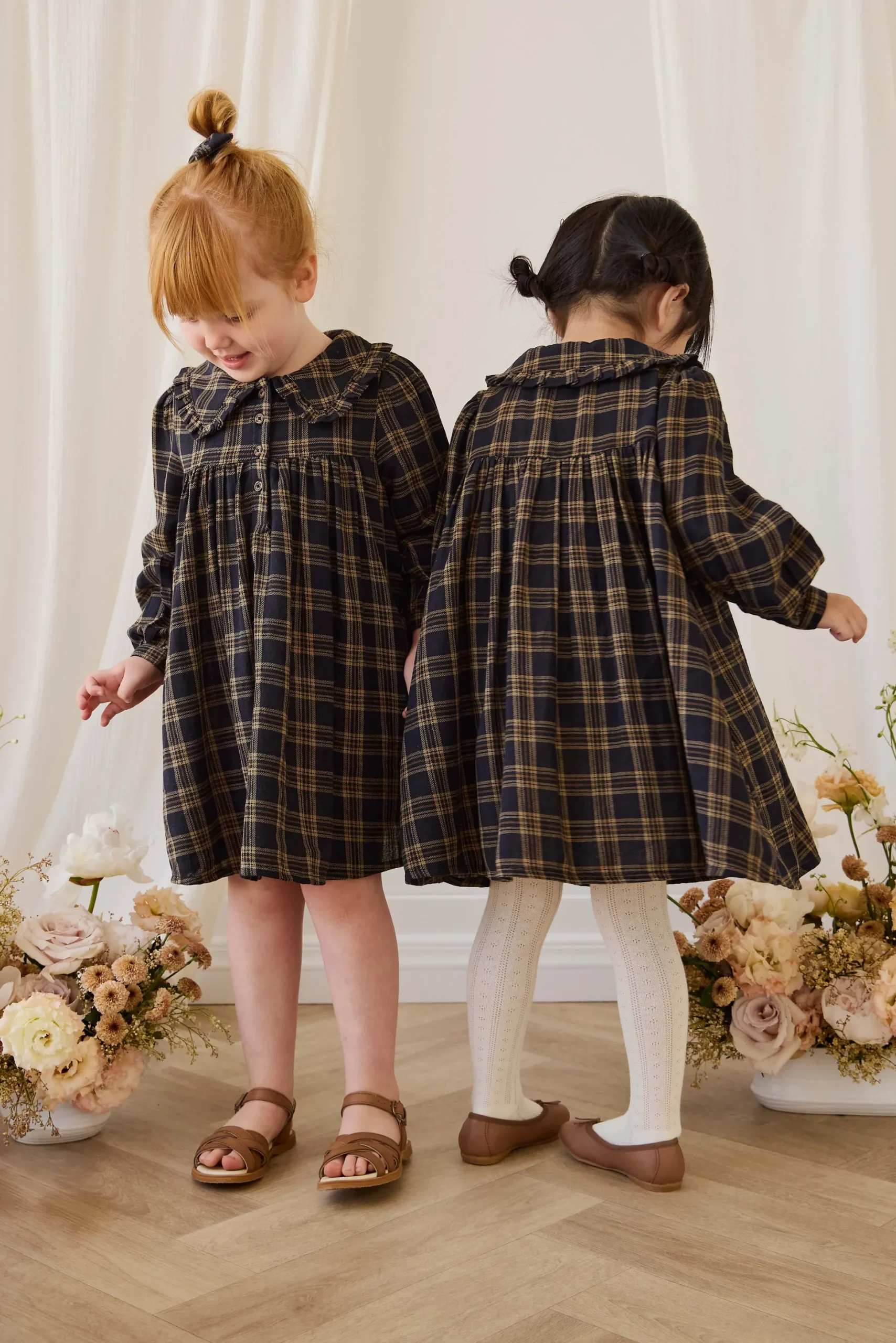 Organic Cotton Ira Dress - Woodland Check