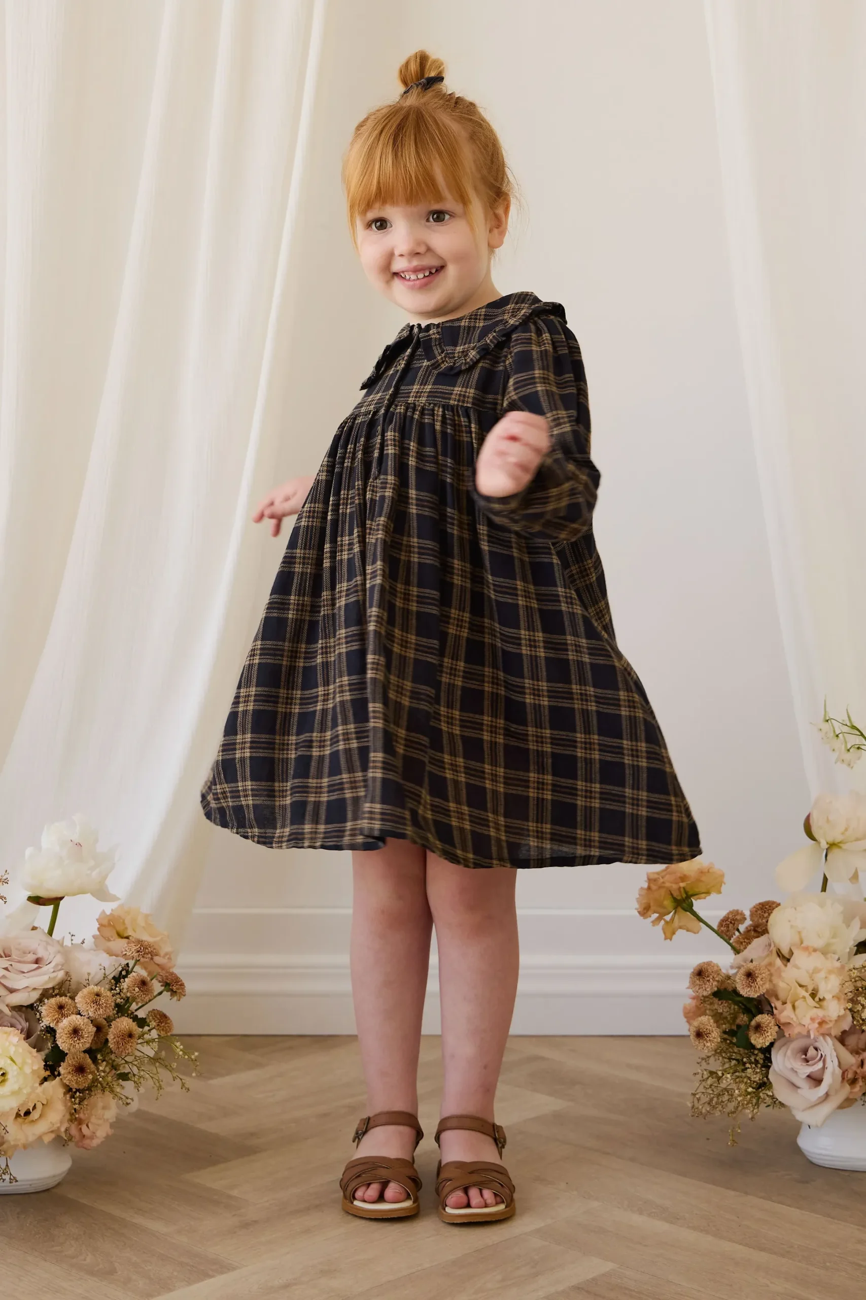 Organic Cotton Ira Dress - Woodland Check