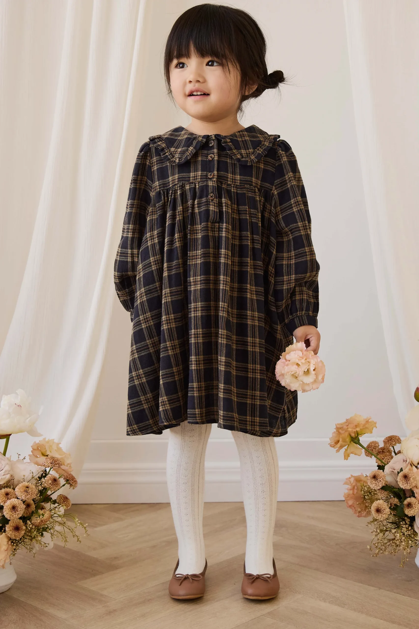 Organic Cotton Ira Dress - Woodland Check