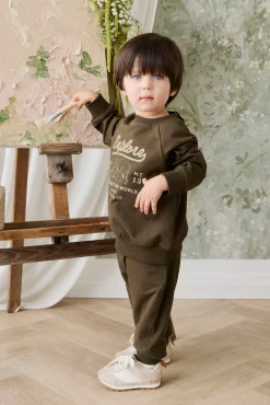 Organic Cotton Jalen Track Pant - Deep Olive