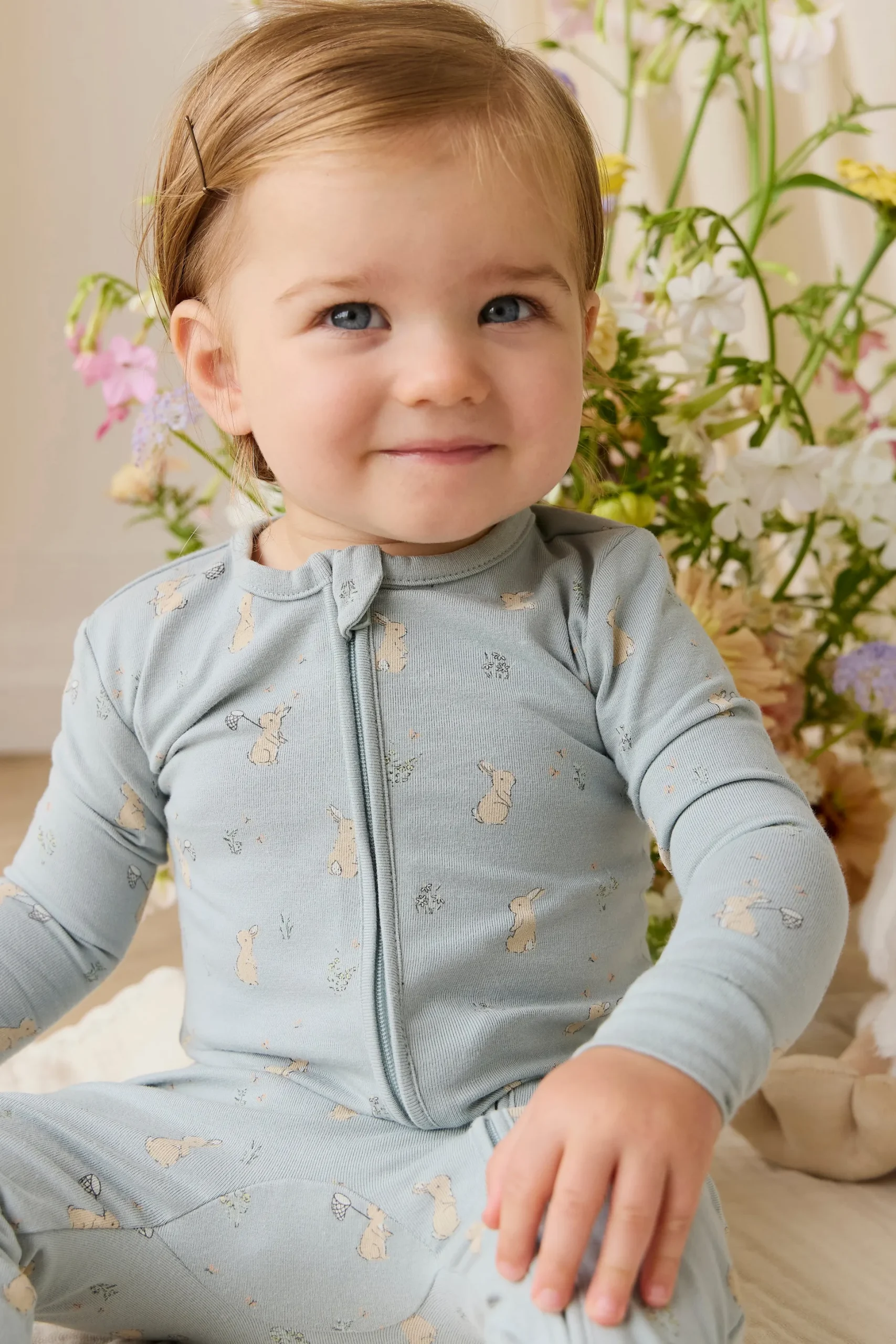 Organic Cotton Jude Onepiece-Lapin Jardin Blue