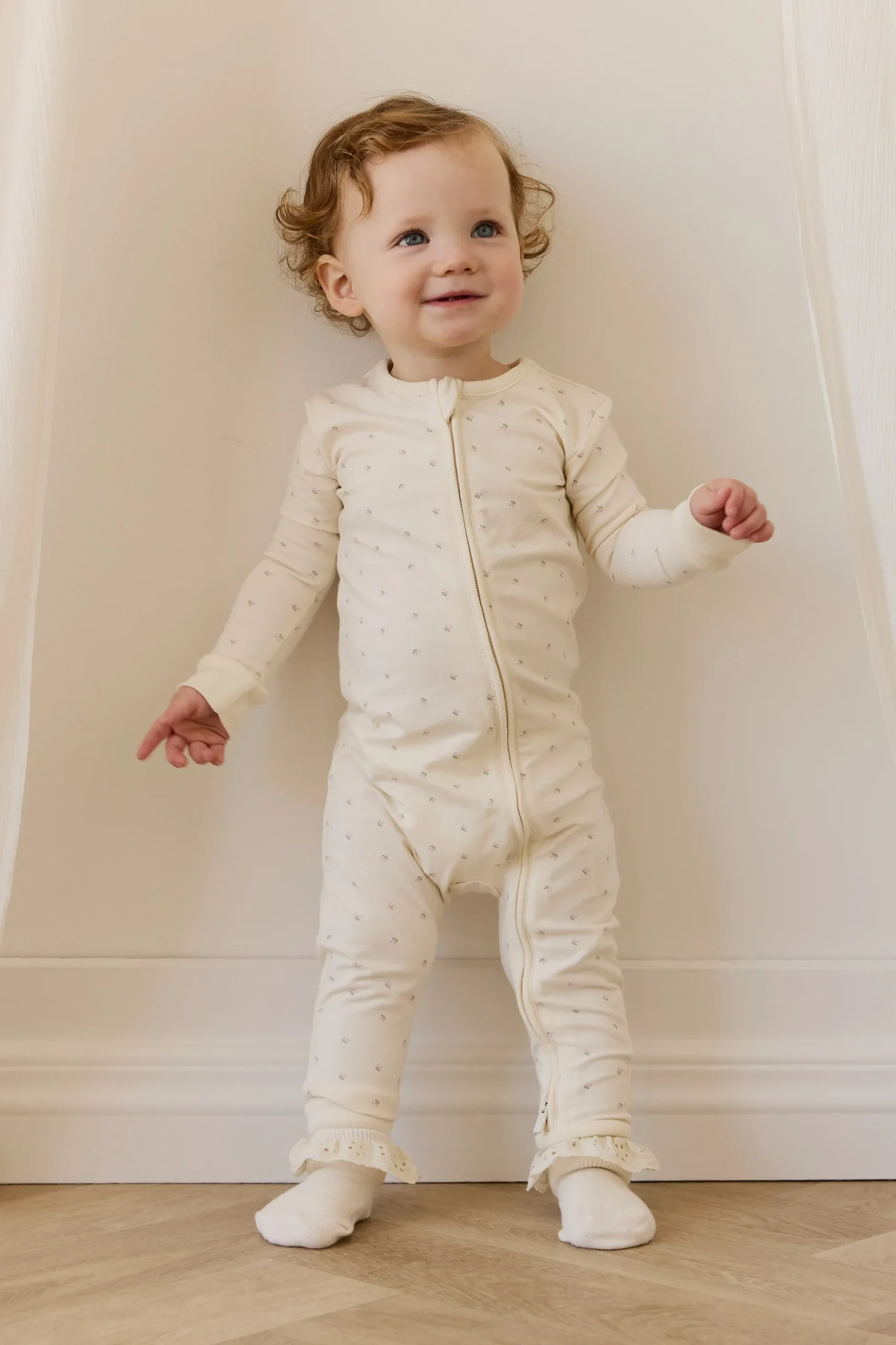 Organic Cotton Jude Onepiece - Ditsy Cherries