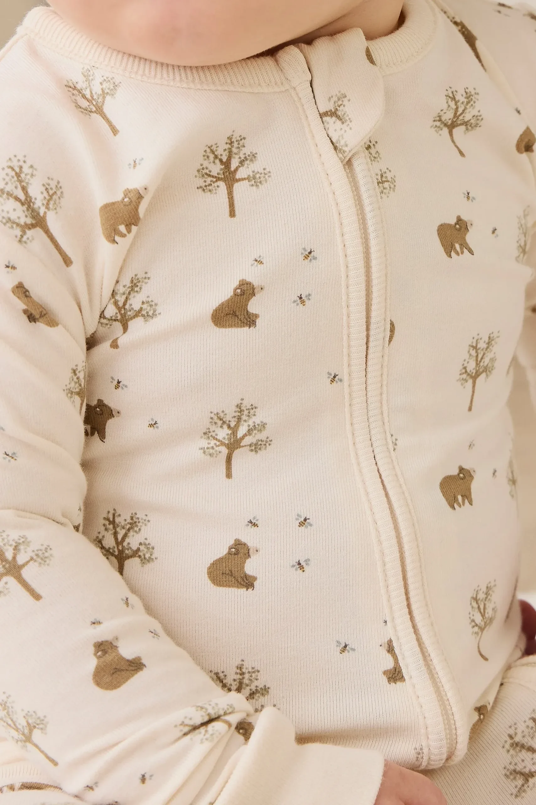 Organic Cotton Jude Onepiece - Honey Bear Cloud