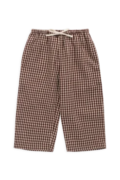 Organic Cotton Kenji Pant-Cinnamon Gingham