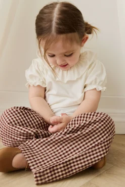 Organic Cotton Kenji Pant-Cinnamon Gingham