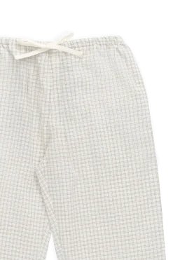 Organic Cotton Kenji Pant-Double Windowpane Check Pecan