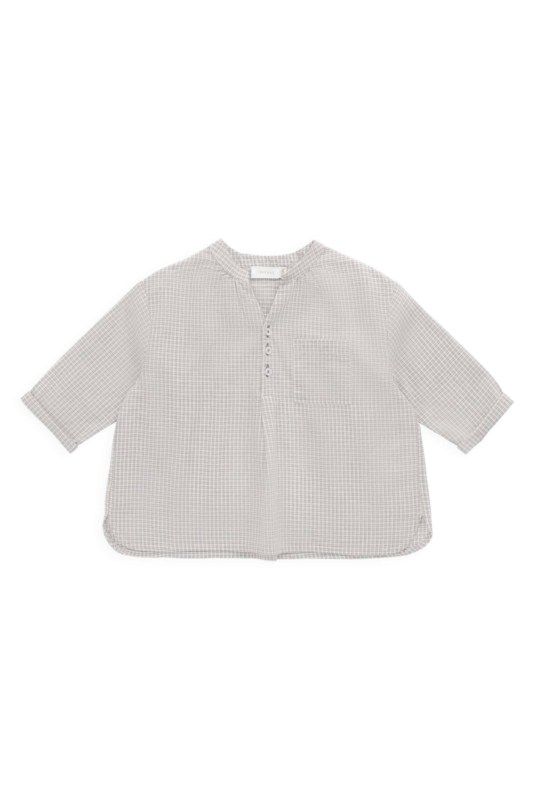 Organic Cotton Kenji Top - Cloud check
