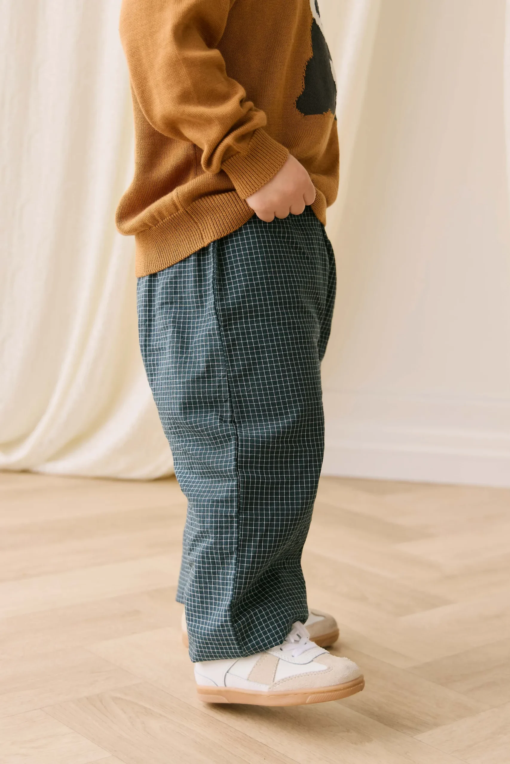 Organic Cotton Kingston Pant - Forest Grid