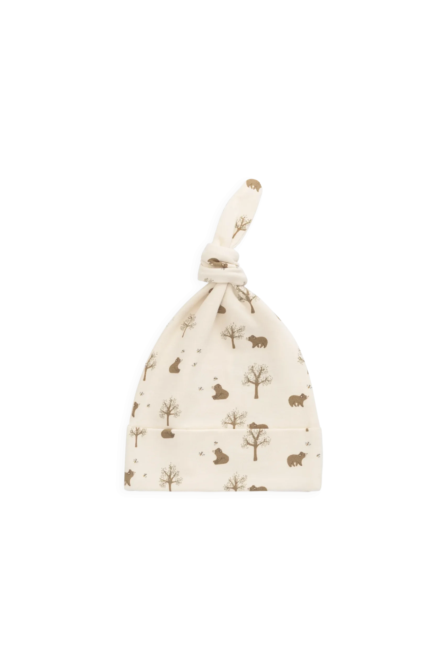 Organic Cotton Knot Beanie - Honey Bear Cloud