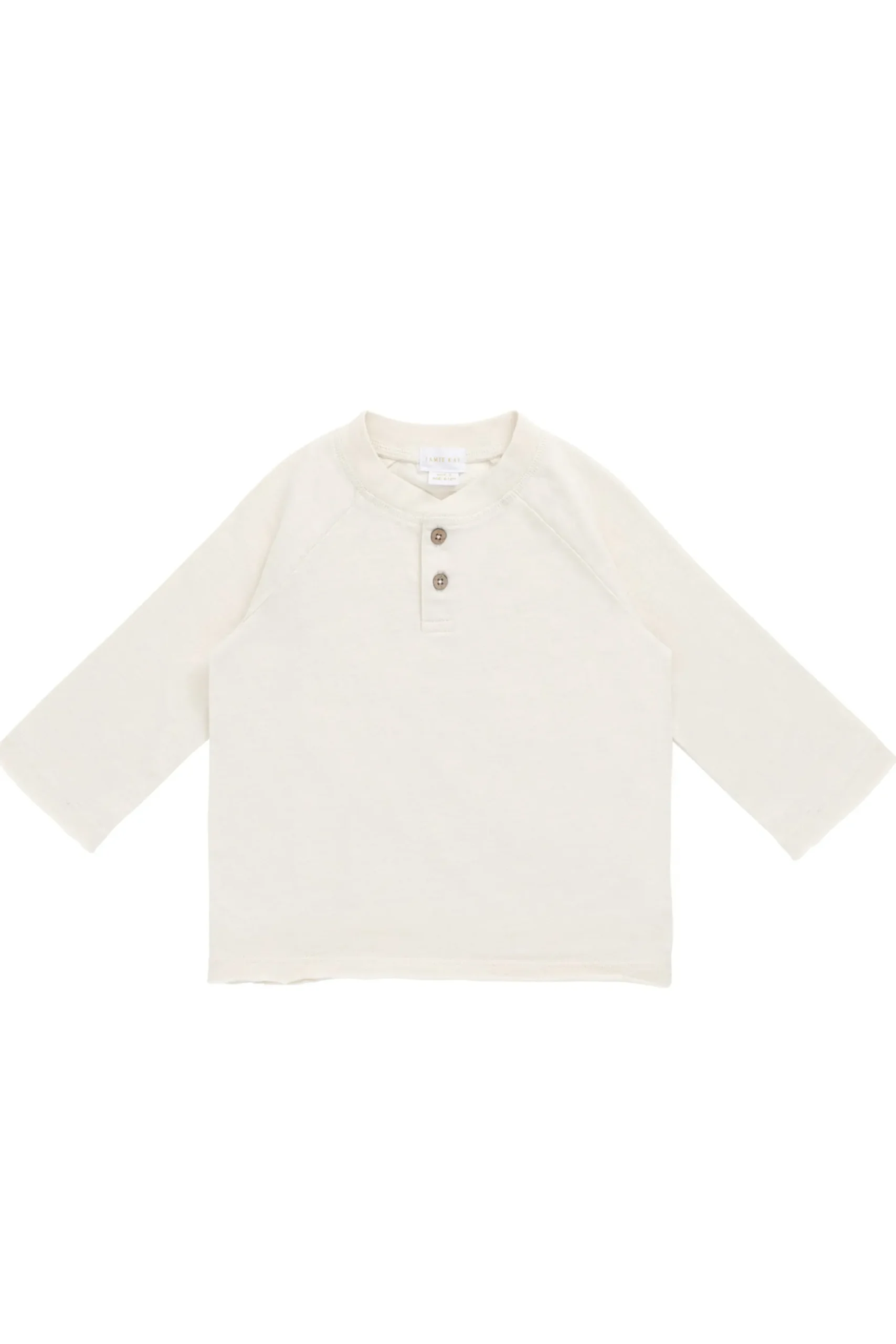 Organic Cotton Lewis Long Sleeve Tee - Parchment