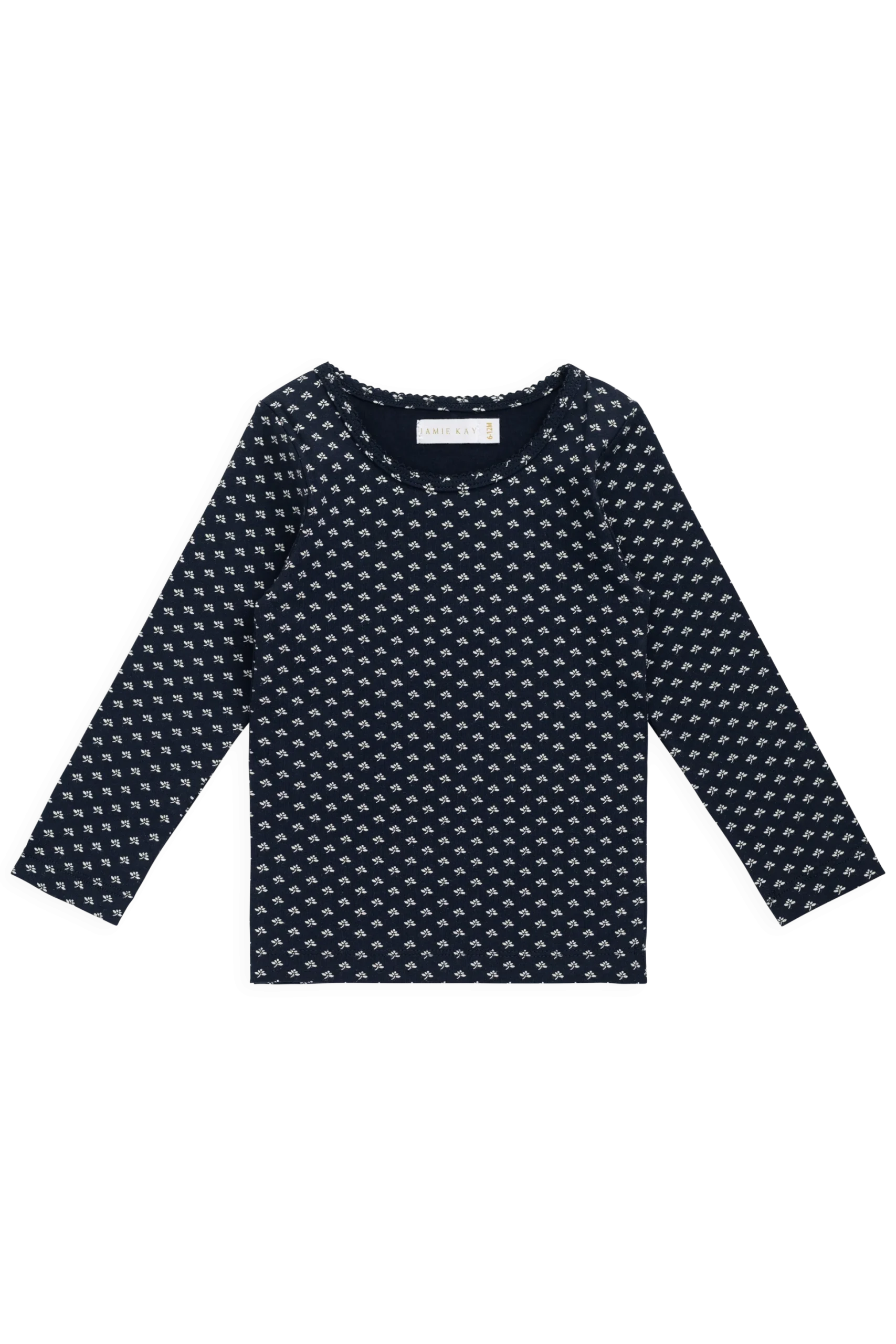 Organic Cotton Long Sleeve Top - Lisa Petite Indigo