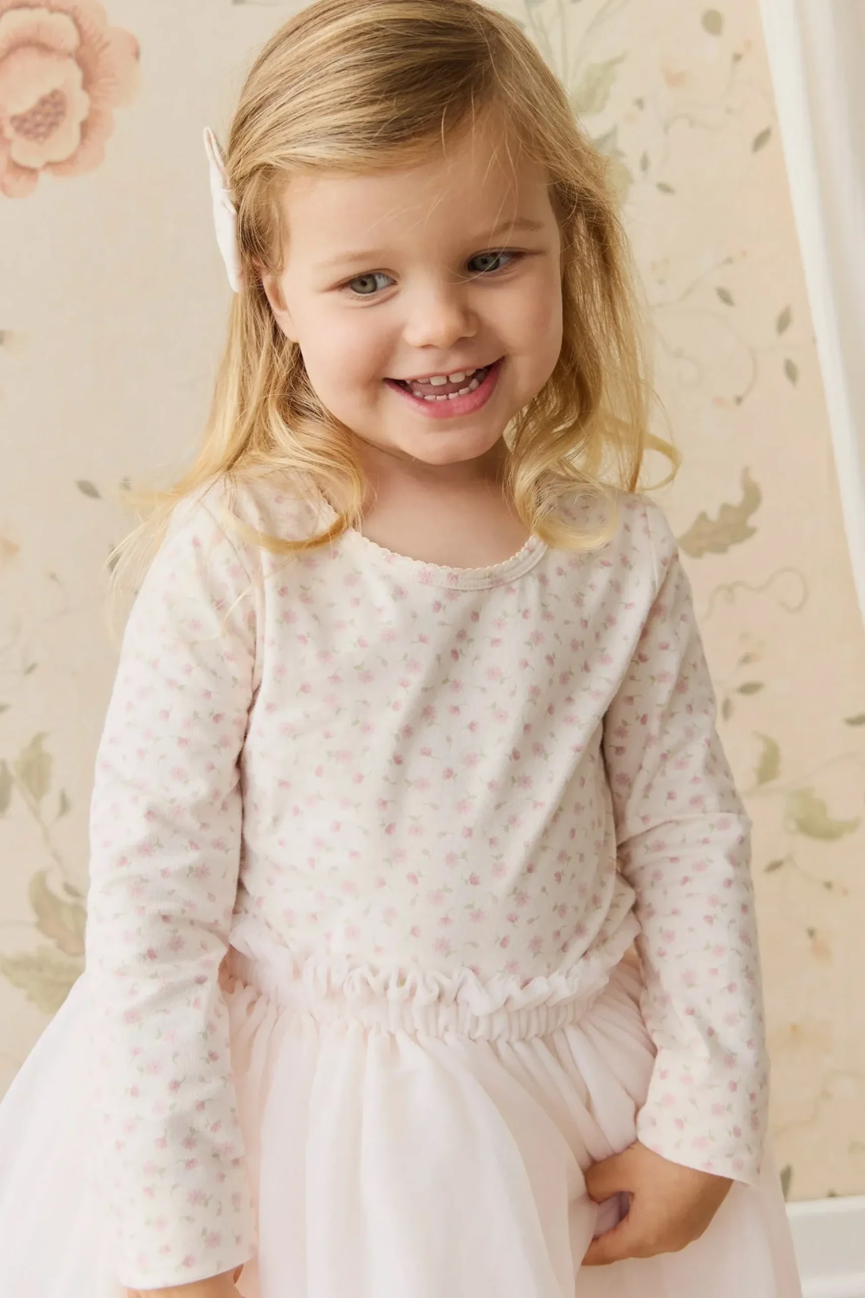 Organic Cotton Long Sleeve Top - Victoria Blush