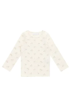 Organic Cotton Long Sleeve Top - Thelma Parchment