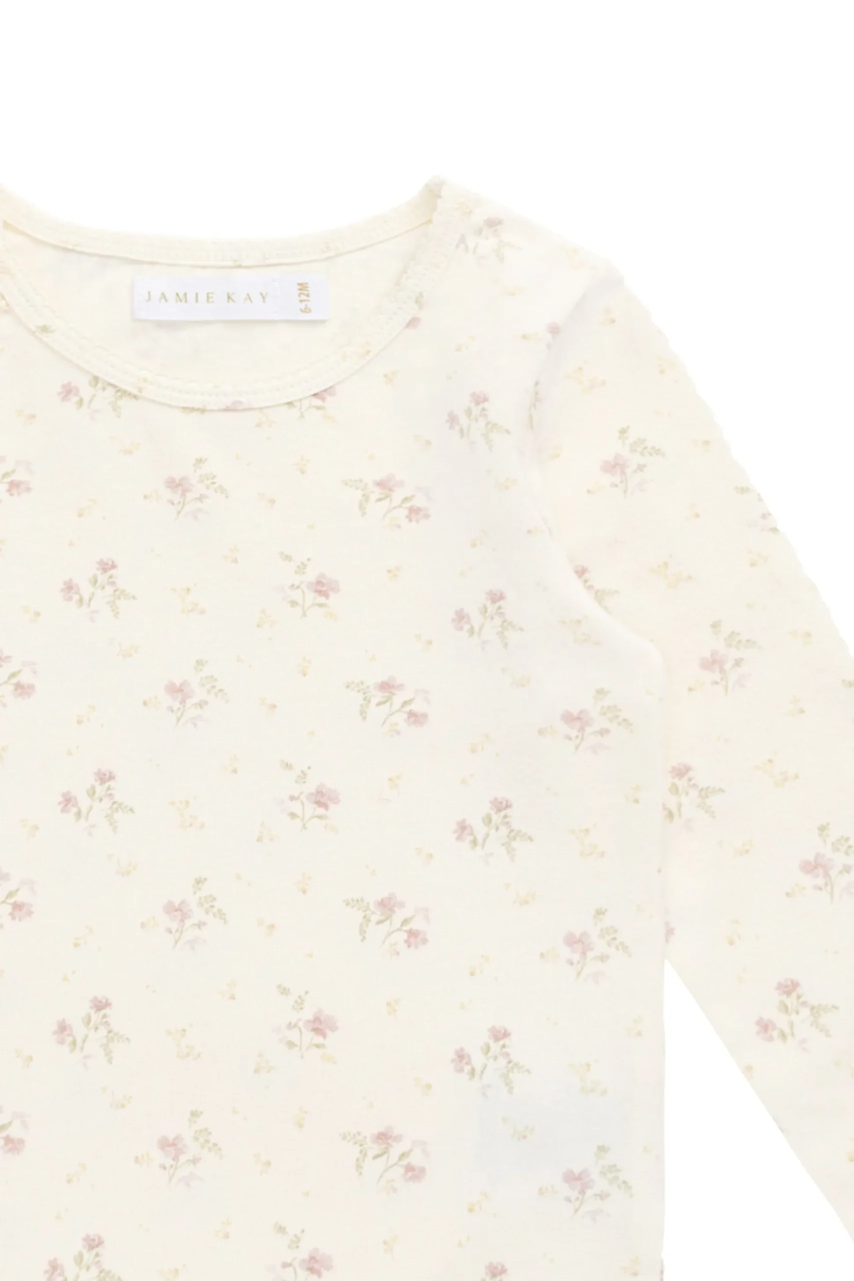 Organic Cotton Long Sleeve Top - Thelma Parchment