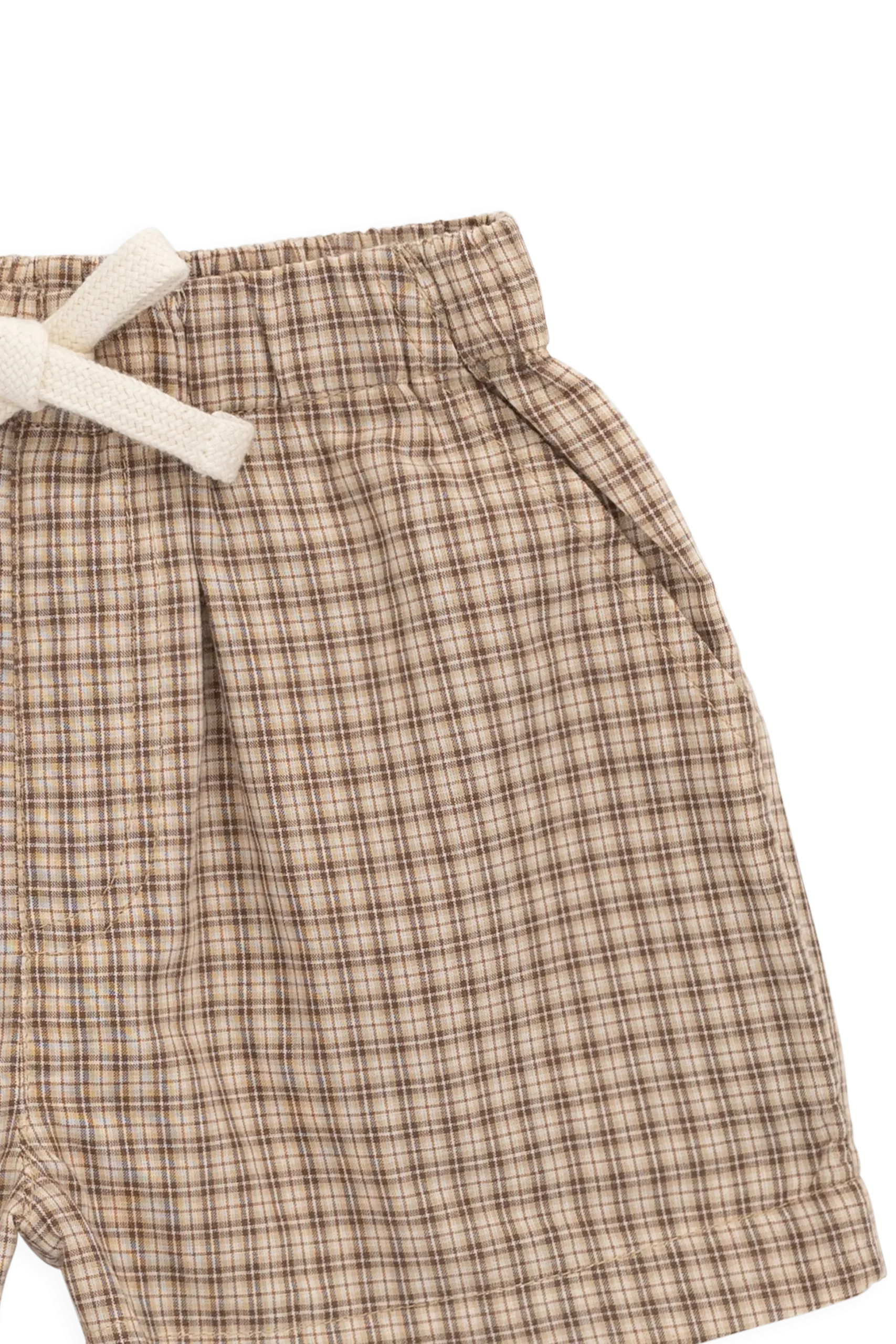 Organic Cotton Louis Short - Cabin Check Cocoa