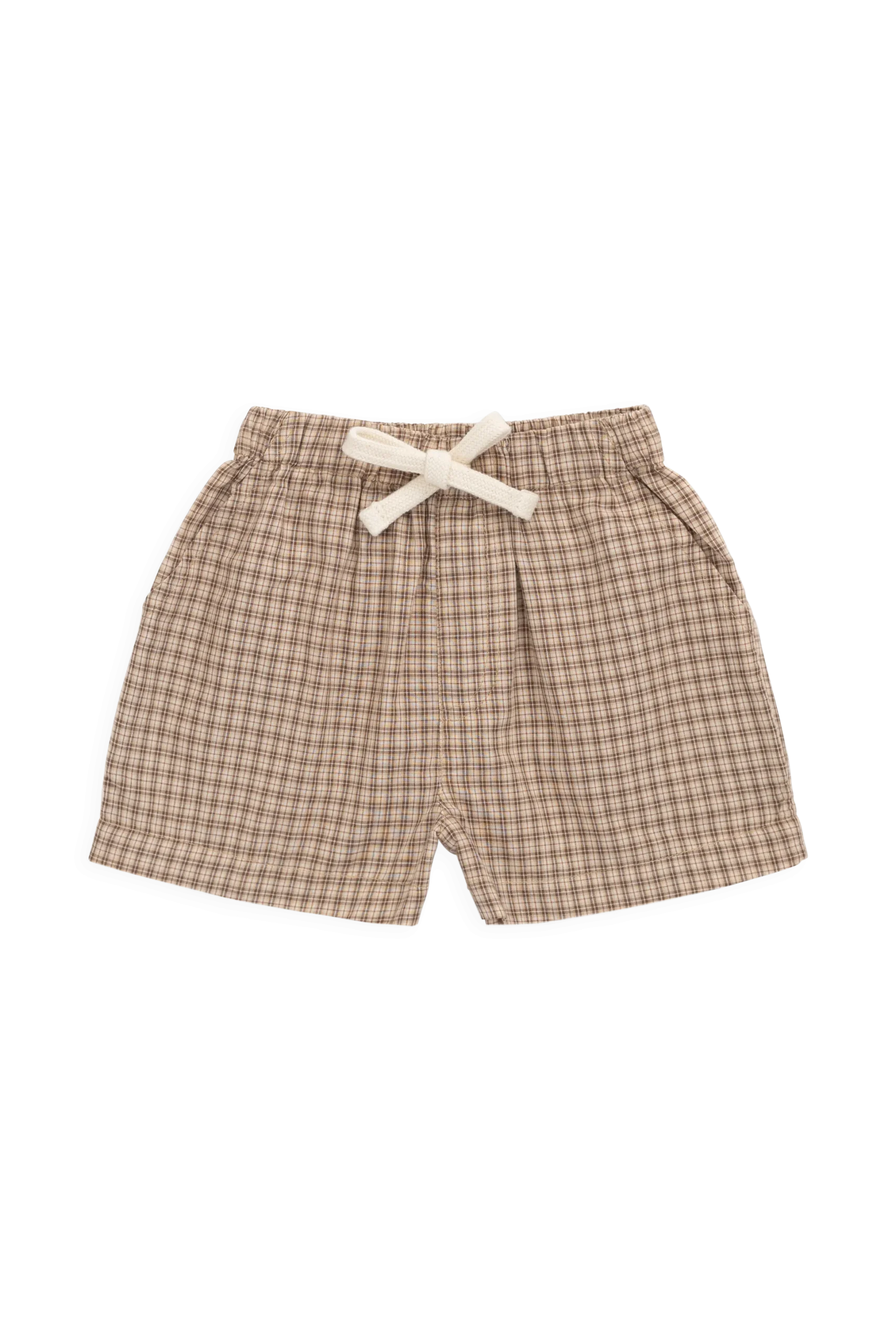 Organic Cotton Louis Short - Cabin Check Cocoa
