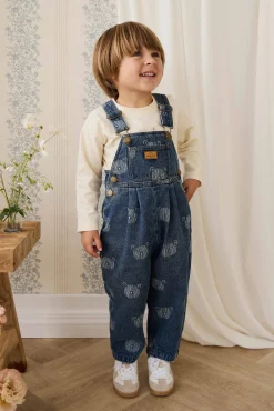Organic Cotton Marshall Long Sleeve Top - Cloud Honeybee Bear