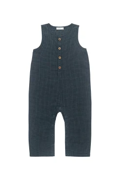 Organic Cotton Milo Jumpsuit - Forest Grid