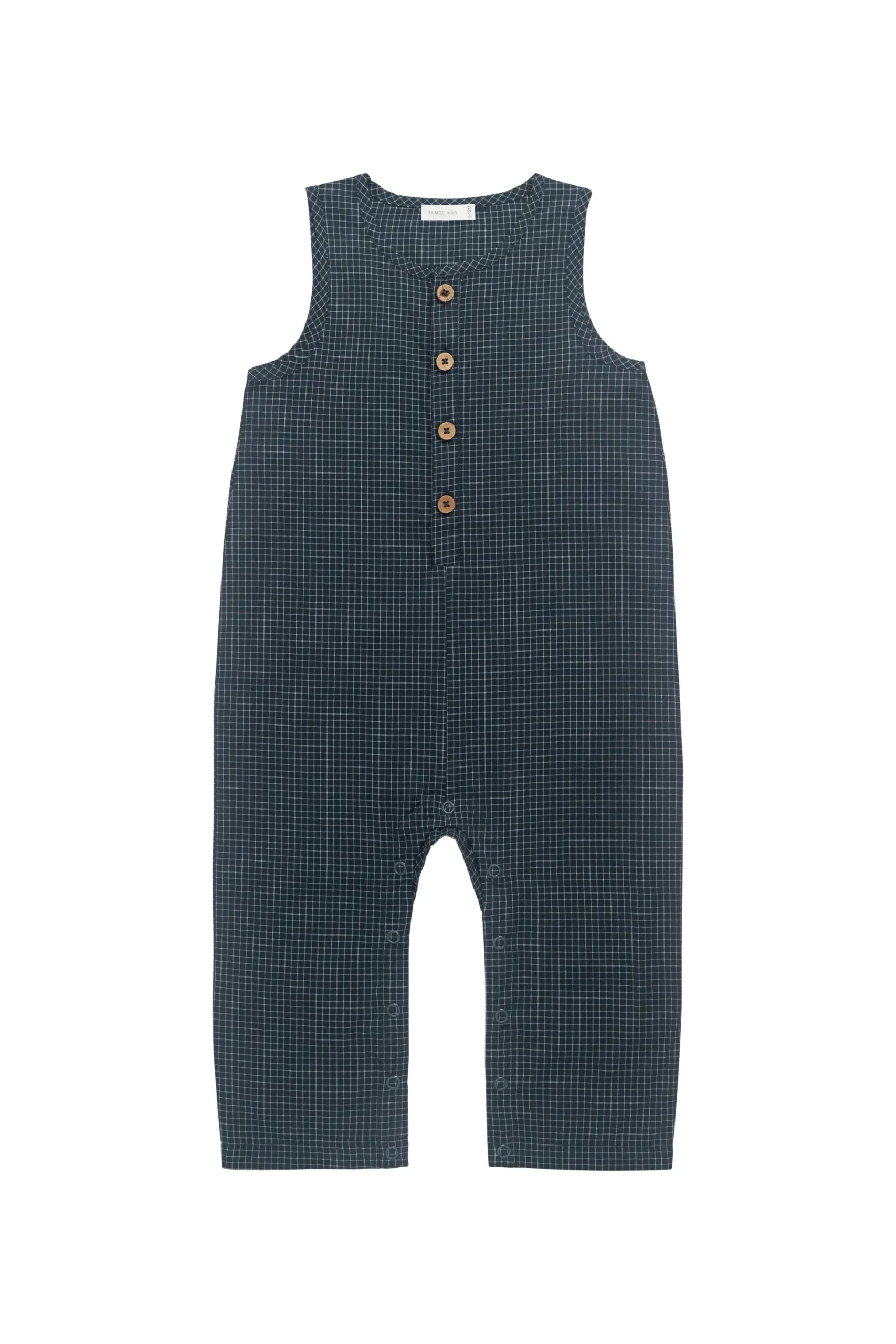 Organic Cotton Milo Jumpsuit - Forest Grid