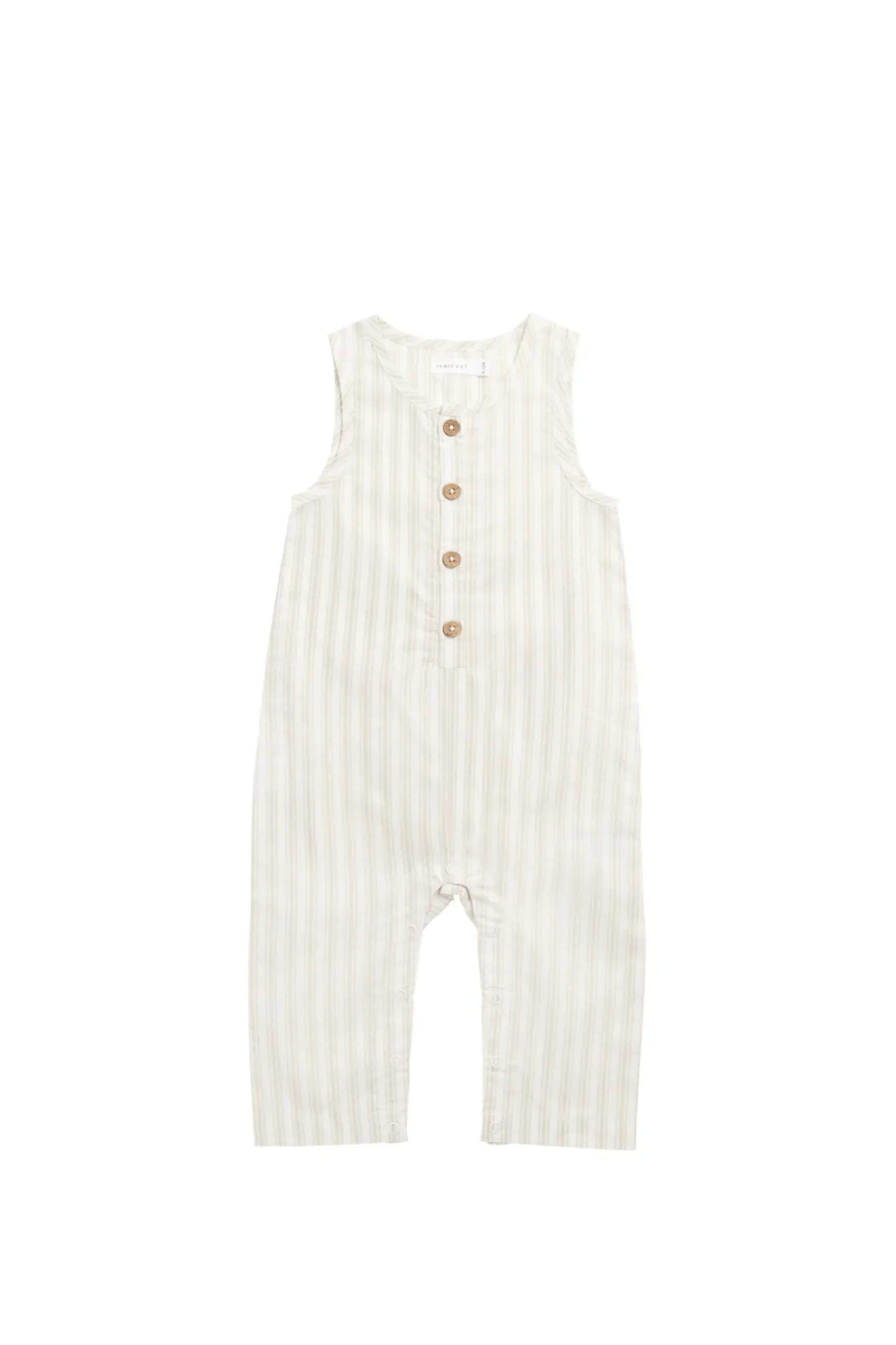 Organic Cotton Milo Jumpsuit - Variegated Stripe Foam