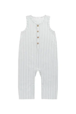 Organic Cotton Milo Jumpsuit - Variegated Stripe Shoreline