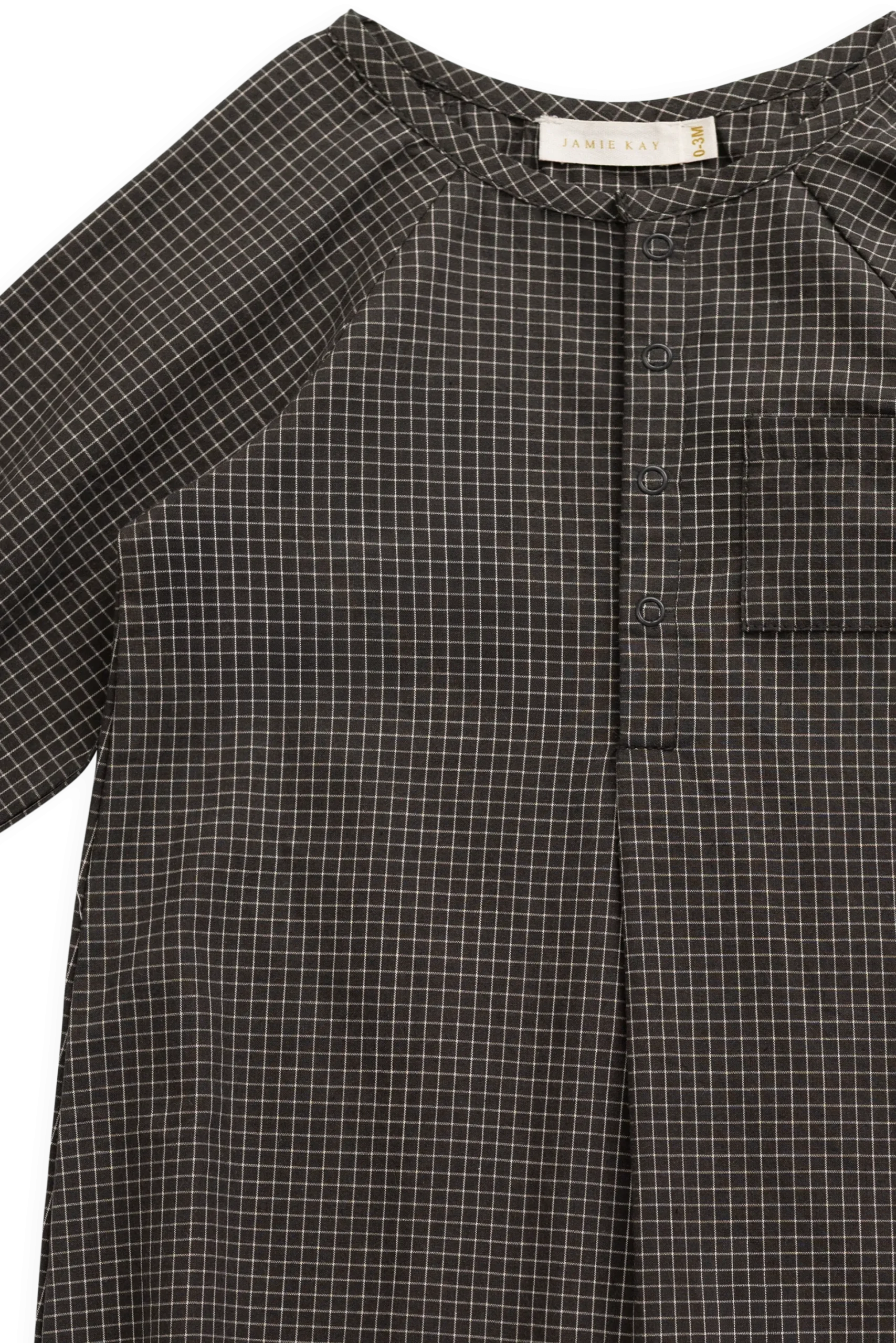 Organic Cotton Milton Onepiece - Basalt Grid