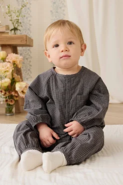Organic Cotton Milton Onepiece - Basalt Grid