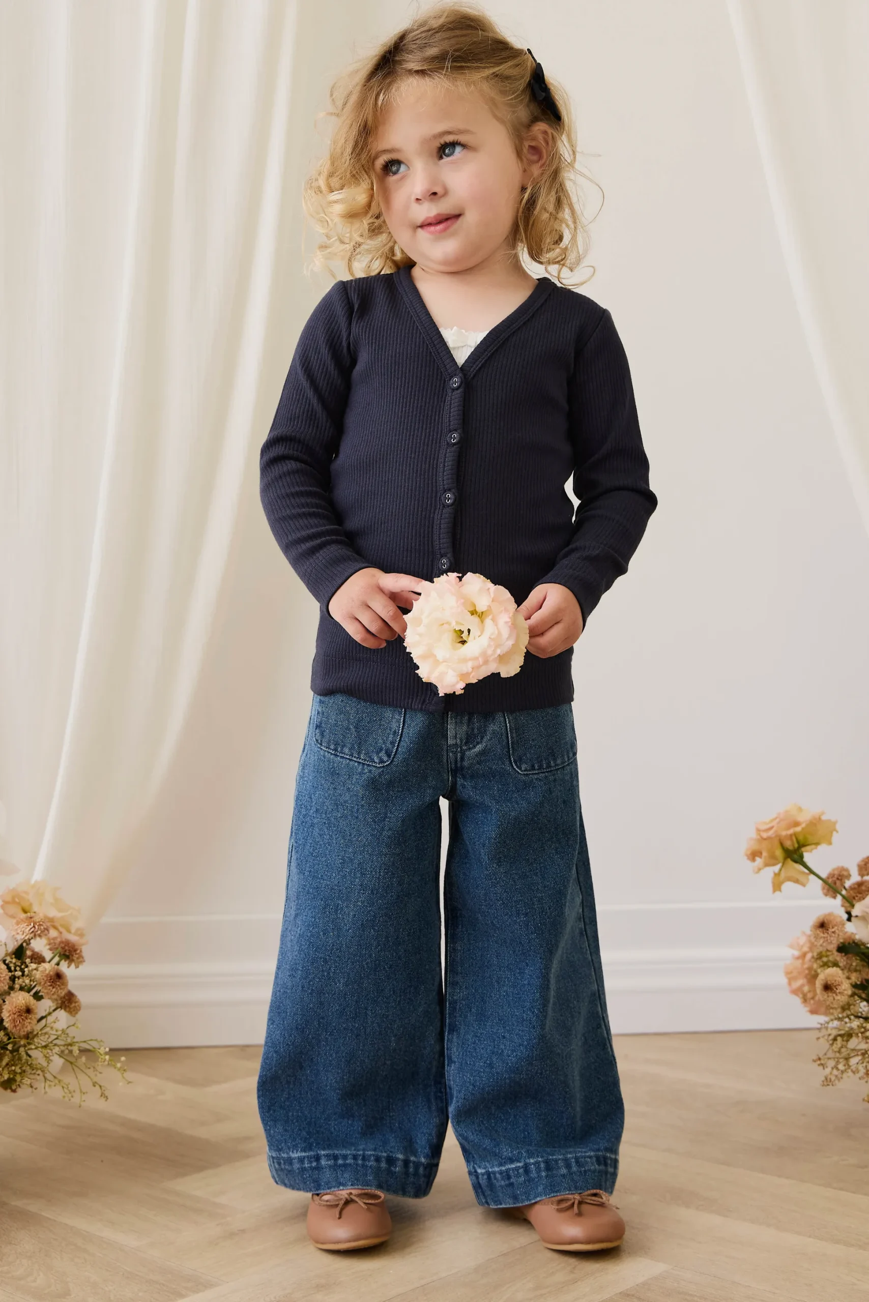 Organic Cotton Modal Cardigan - Eclipse