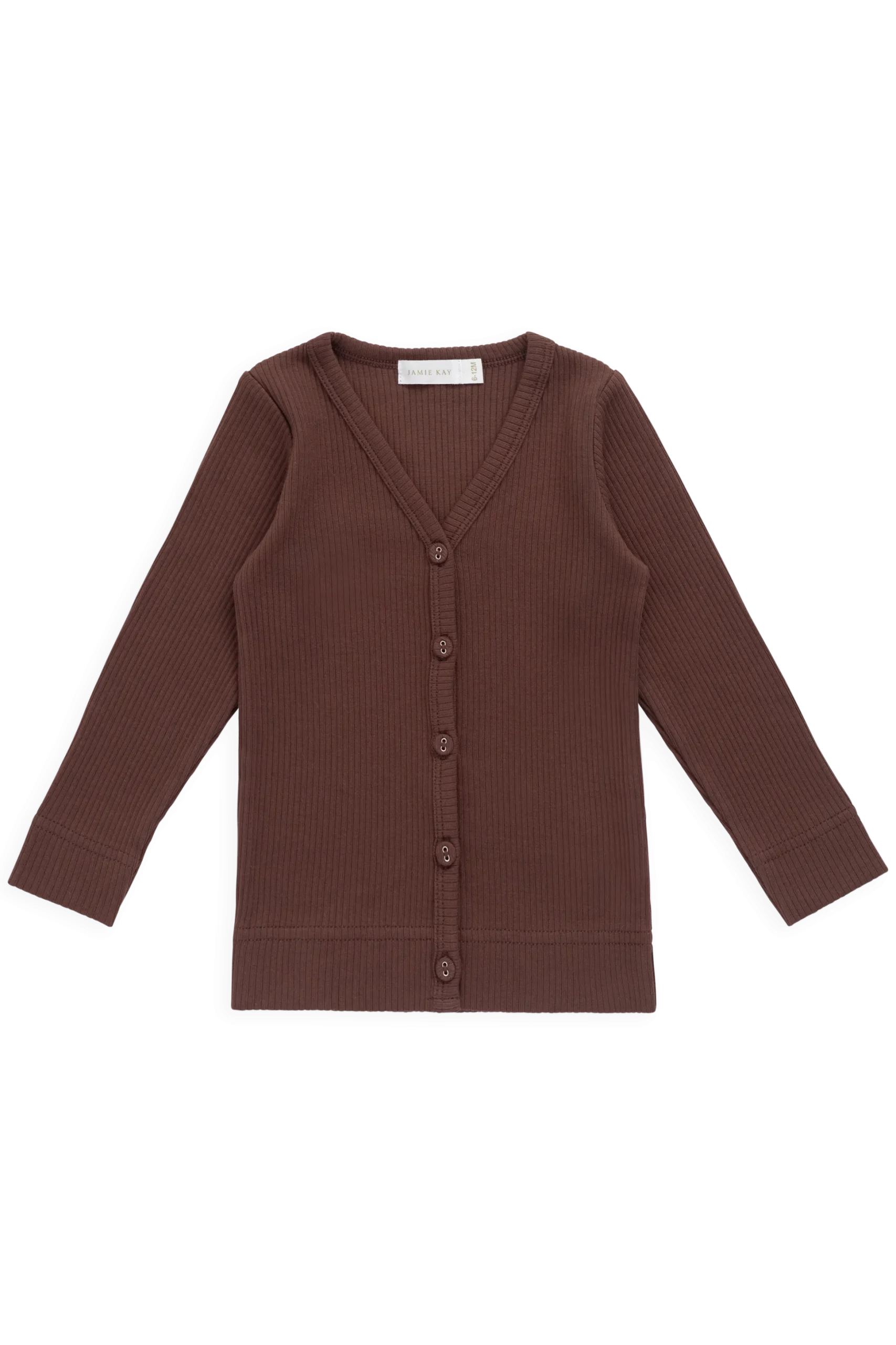 Organic Cotton Modal Cardigan - Burnt Cinnamon