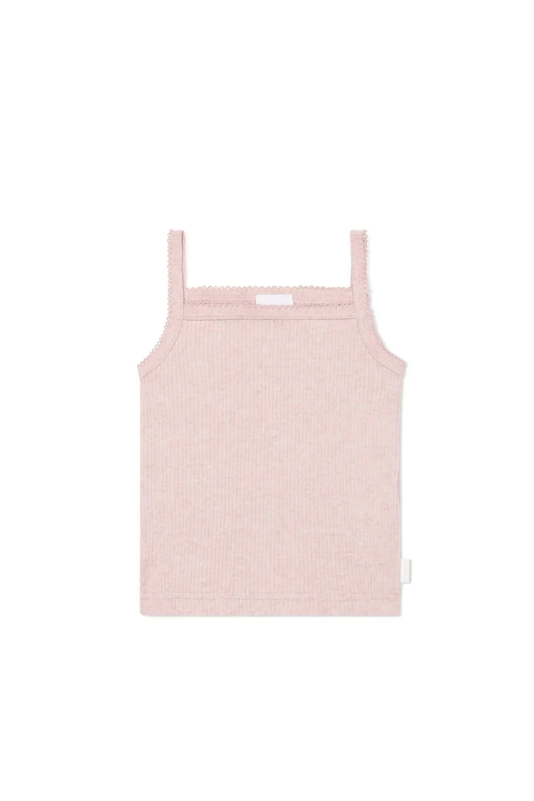 Organic Cotton Modal Marina Singlet - Chalk Marle