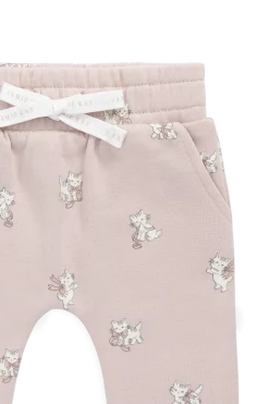 Organic Cotton Morgan Track Pant-Bow Kitties Mauve