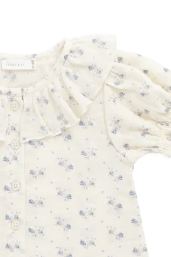 Organic Cotton Muslin Alora Top-Molly Blue