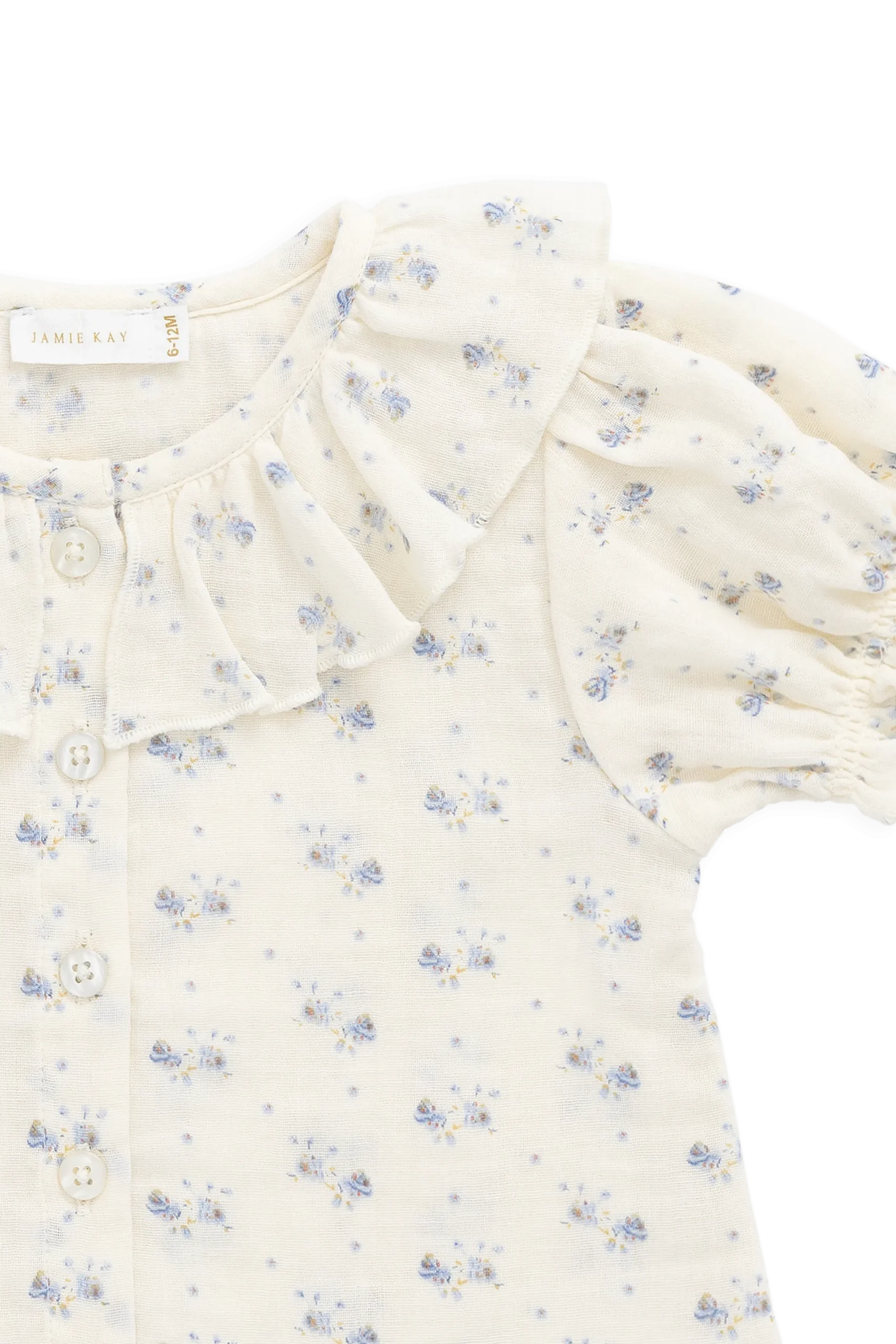 Organic Cotton Muslin Alora Top-Molly Blue